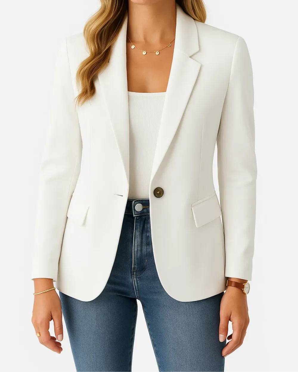 Fitted Business Casual Blazer