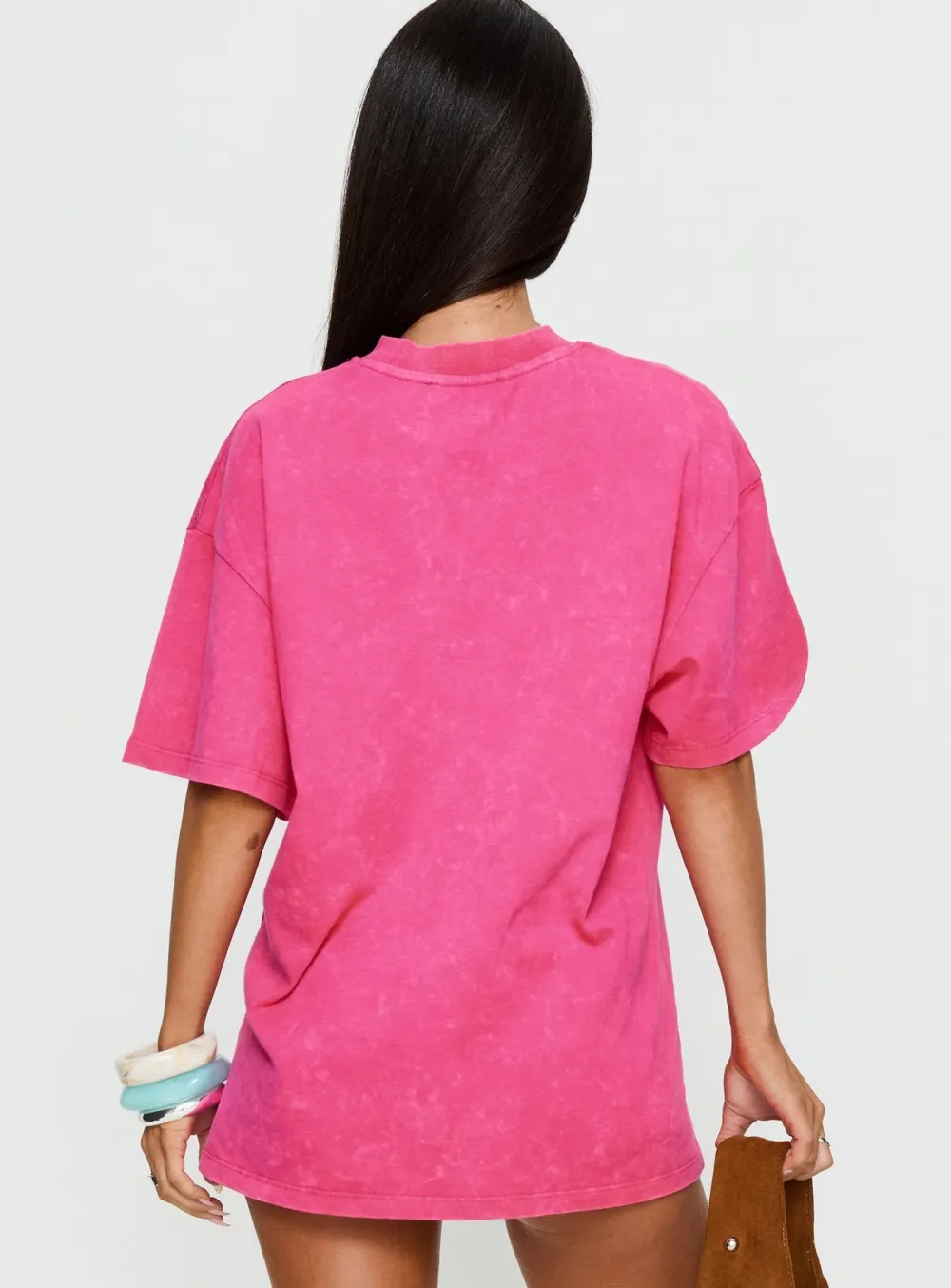 Washed Pink Oversized Graphic Tee