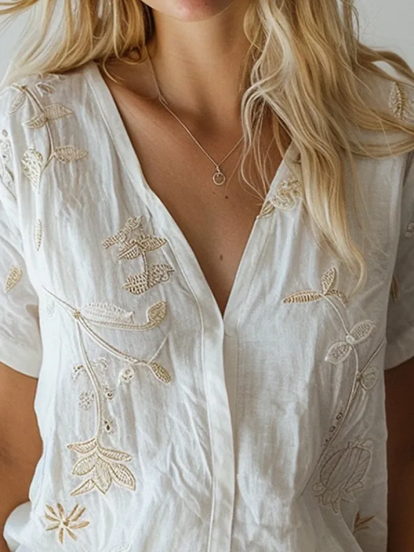 Relaxed Pleated Blouse