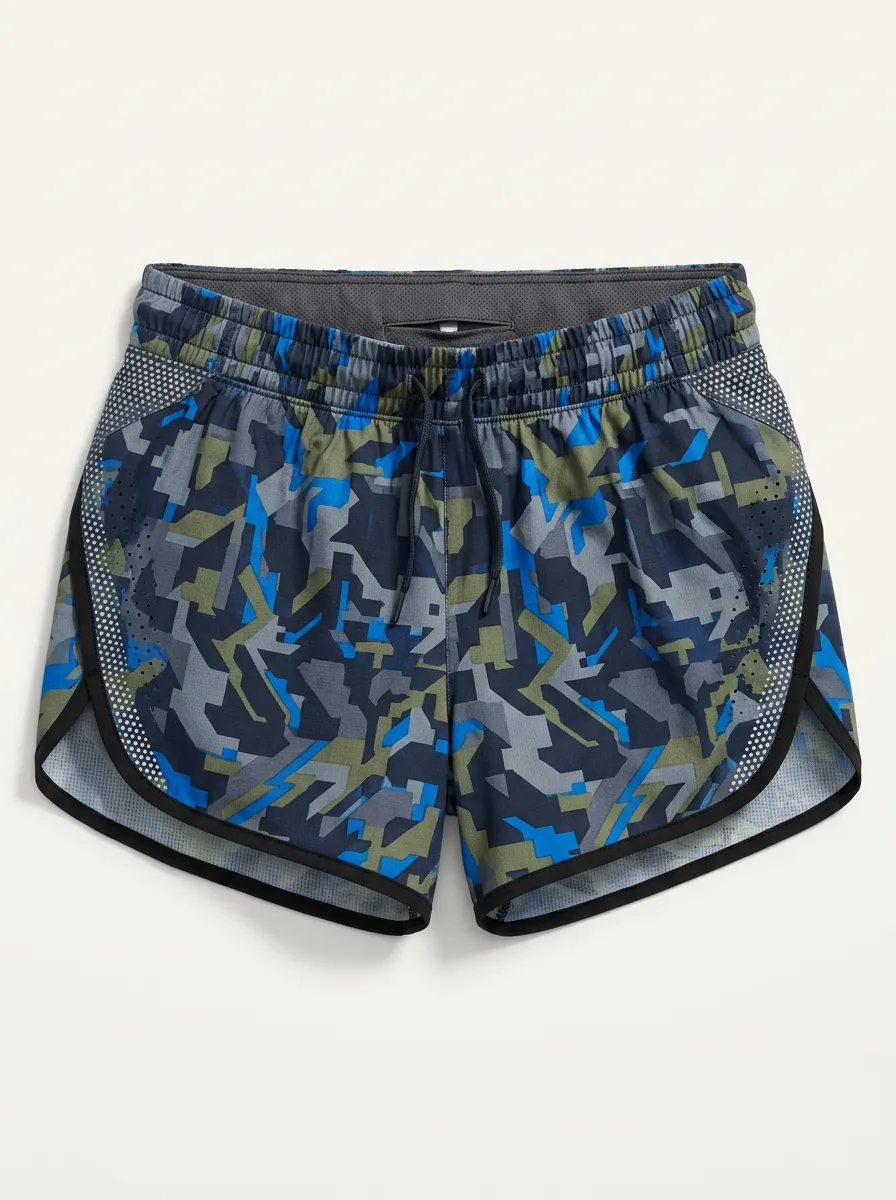 Women's Athletic Fitness Camouflage Printed Running Shorts