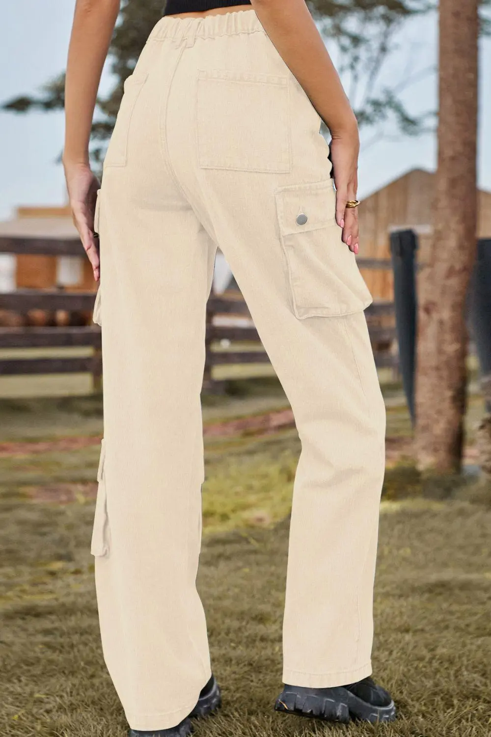 Easy Loose Fit Pocketed Denim Jeans