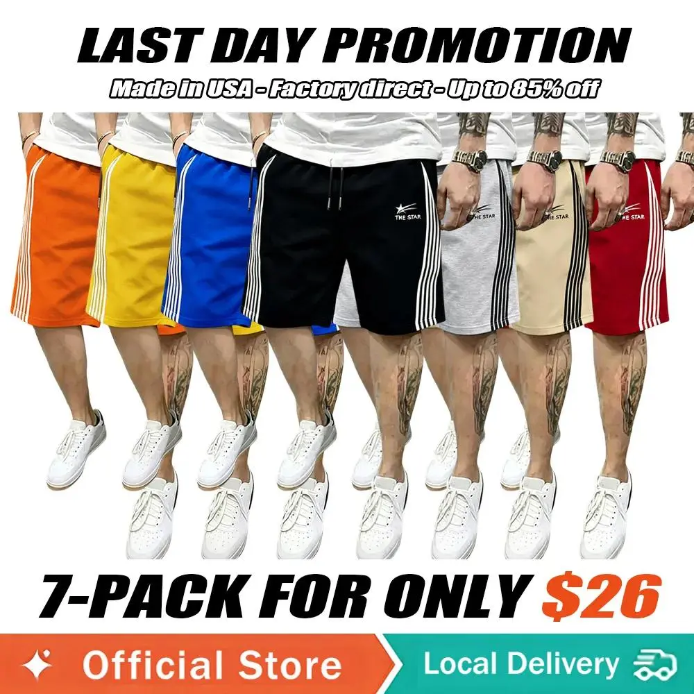 Men's Letter Graphic Track Short Streetwear