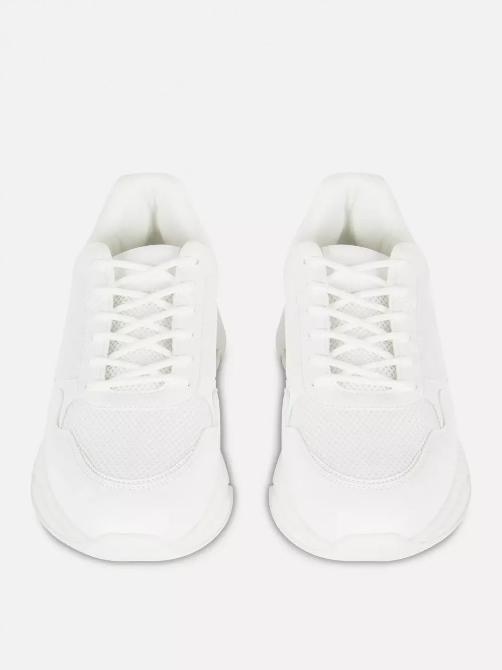 Classic Net Surface Thick Sole High Heels Lace-Up Sports Shoes
