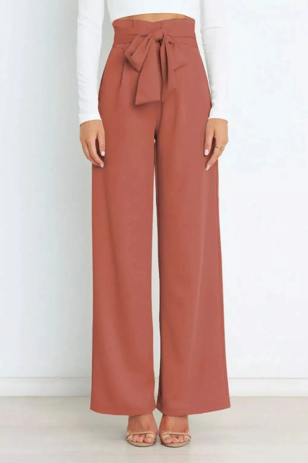Wide Leg High Waist Pocketed Everyday Pants