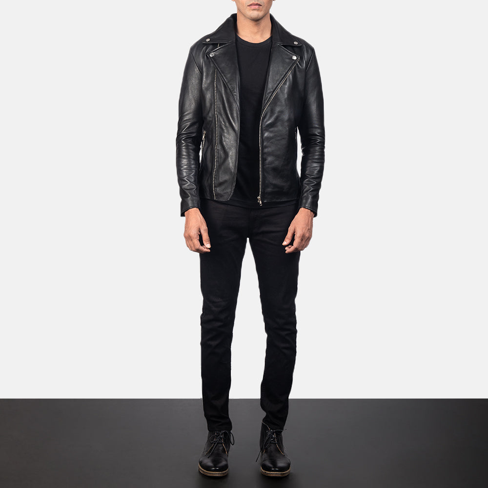 Men's Refined Biker Leather Jacket