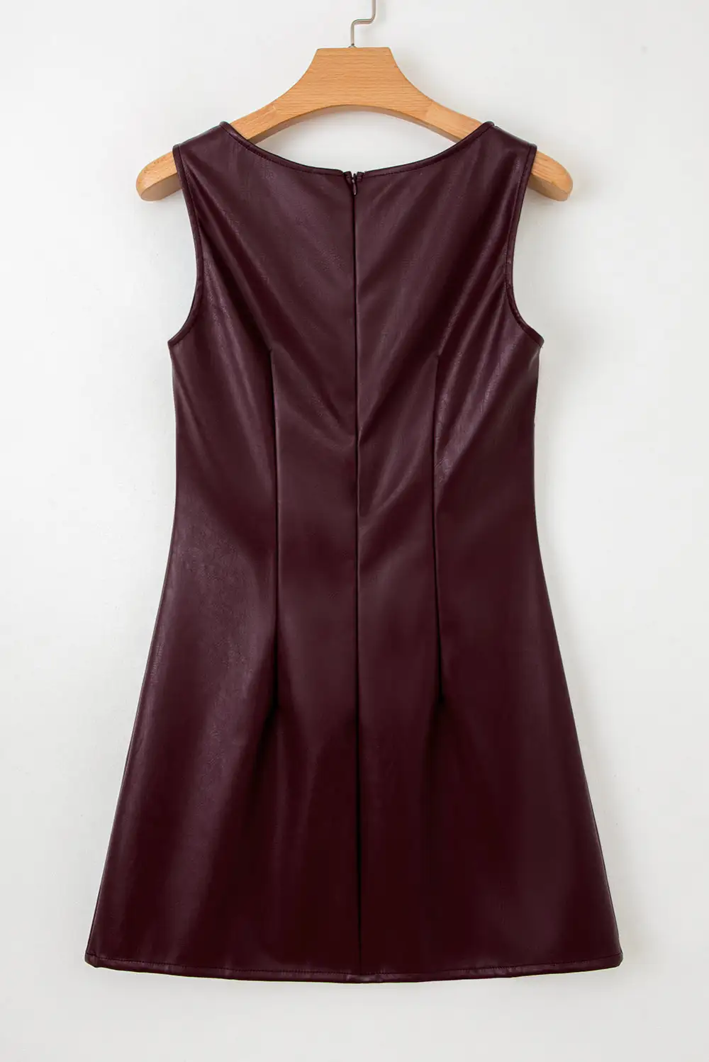 Easy Fit Faux Leather Sleeveless Mini Dress