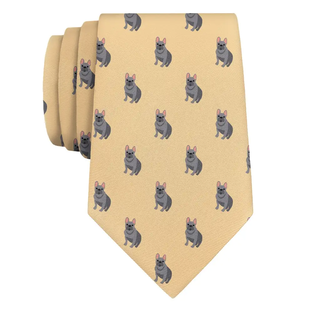 Refined Bulldog Pattern Necktie