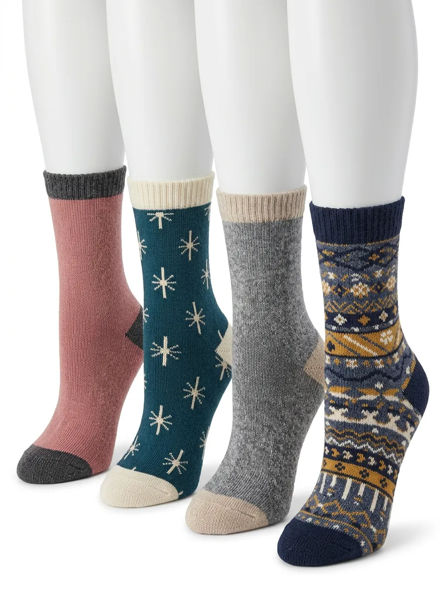 Classic Men's Four-Pair Long Socks