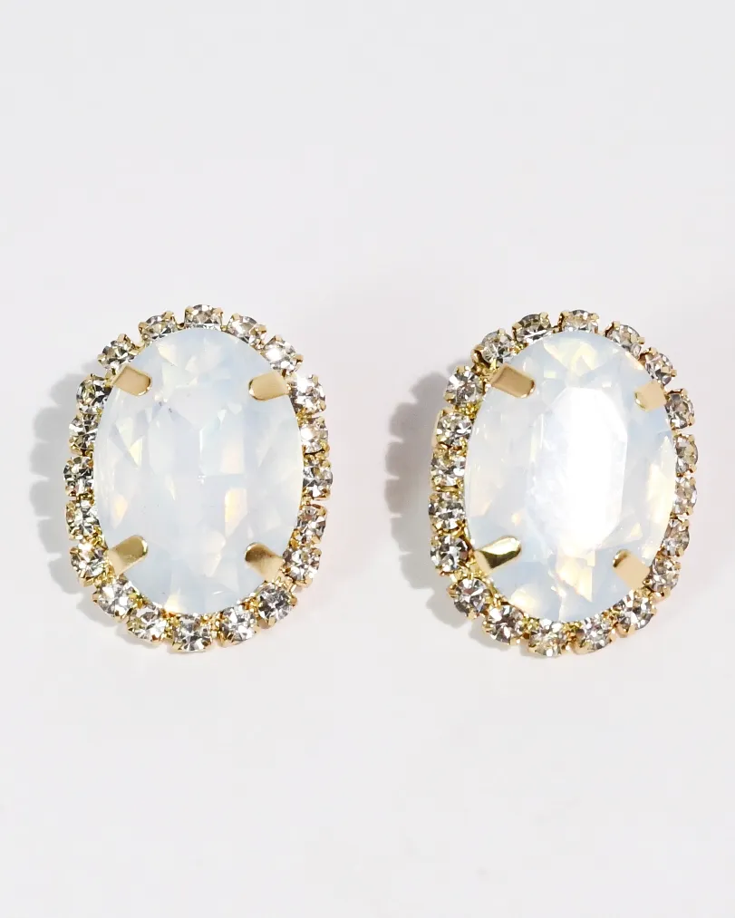 Dainty Crystal Accent Stud Earrings