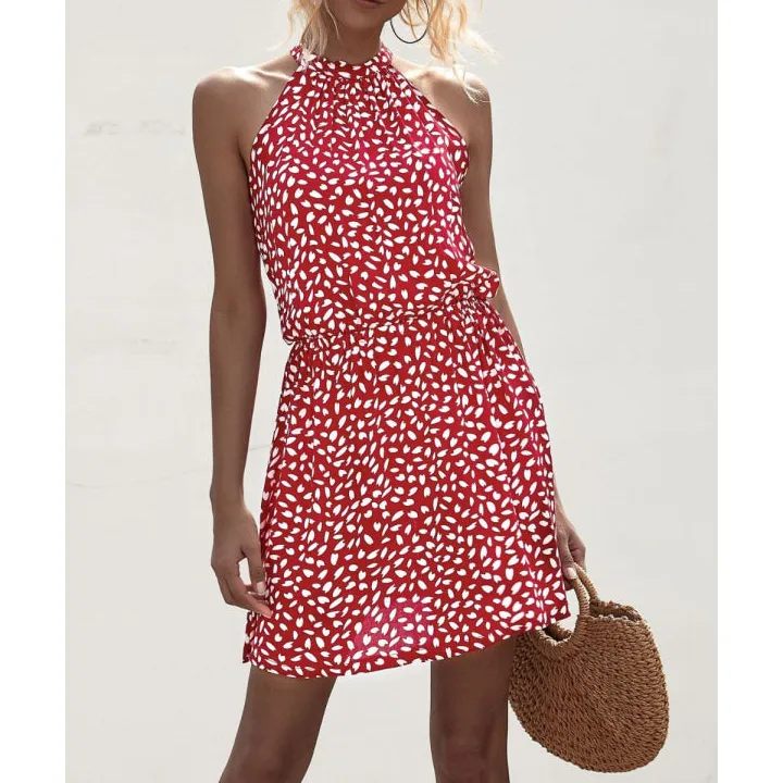 Grecian Neck Mini Dress