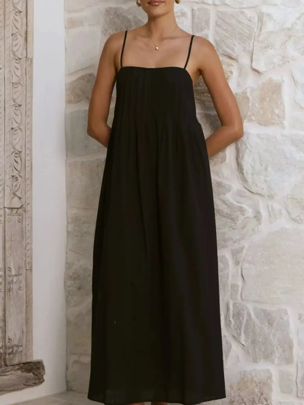 Elegant Pleated Casual Dress