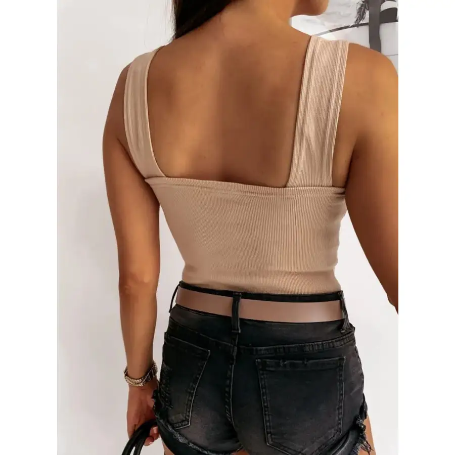 Square Neck Wide Strap Tank