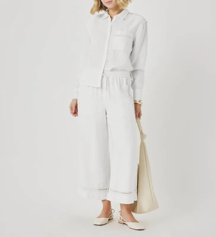 Linen Trim Pant Pants