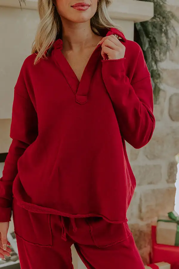 Sweatshirt In Crimson