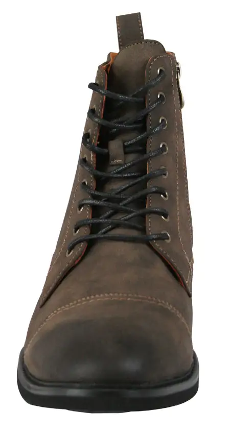 Men's Streamlined Casual Side Zip Faux Leather Everyday Boots