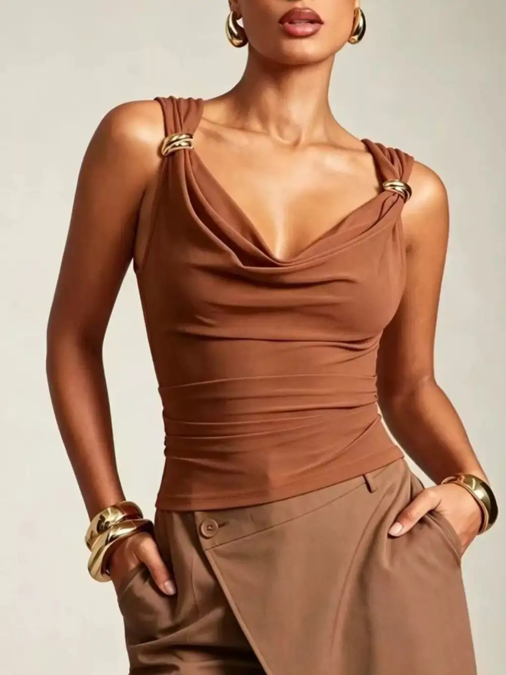 Refined Refined Ruched Tank Top