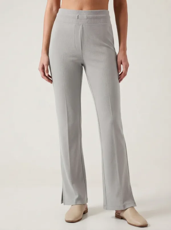 Women's Flared Ribbed Sport Pants