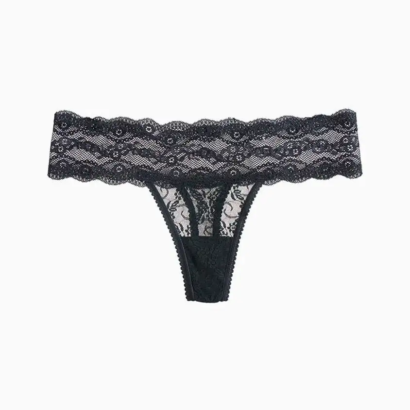 Women's High Cut Seamless Cotton Gusset Stretch Lace Cotton Second Skin Soft Fabric Supportive Fit Tanga Panty