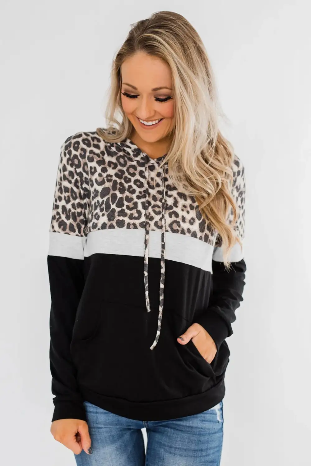 Into Jungle Color Block Hoodie