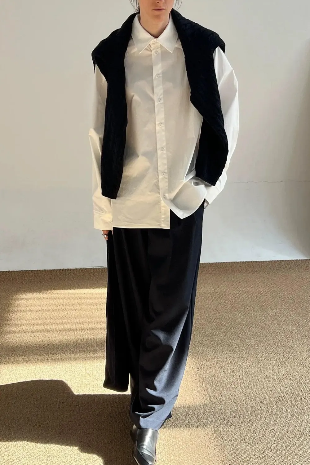 Loose Cut Solid Shirt