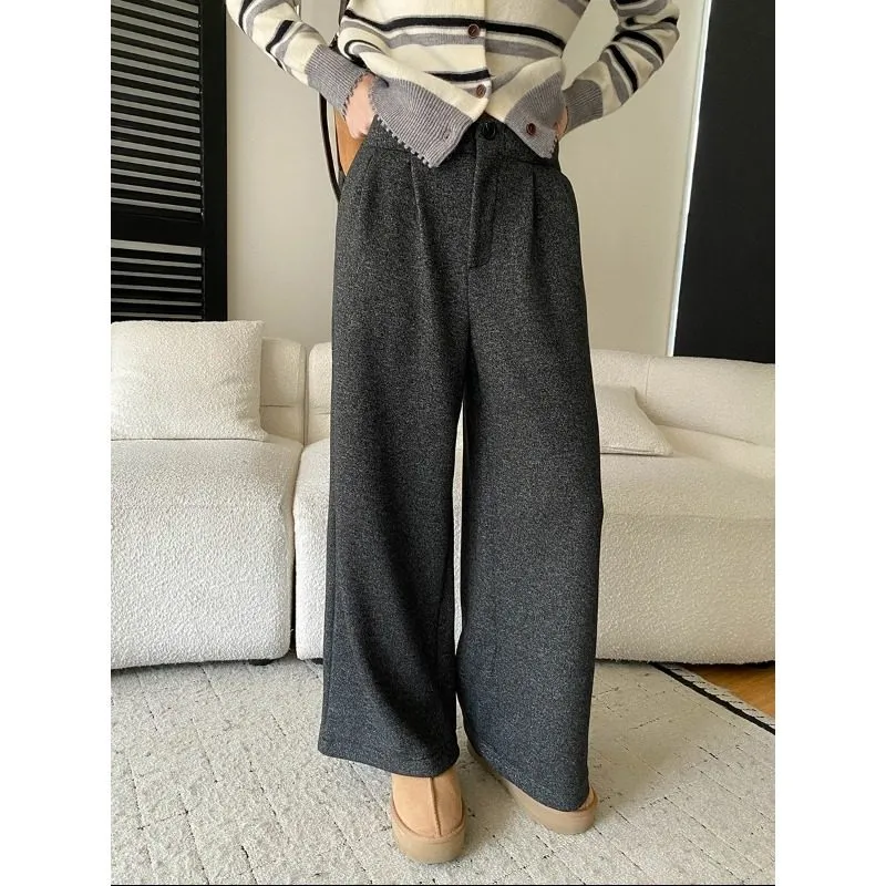 Women's High Waist Wide Leg Straight Leg Pants