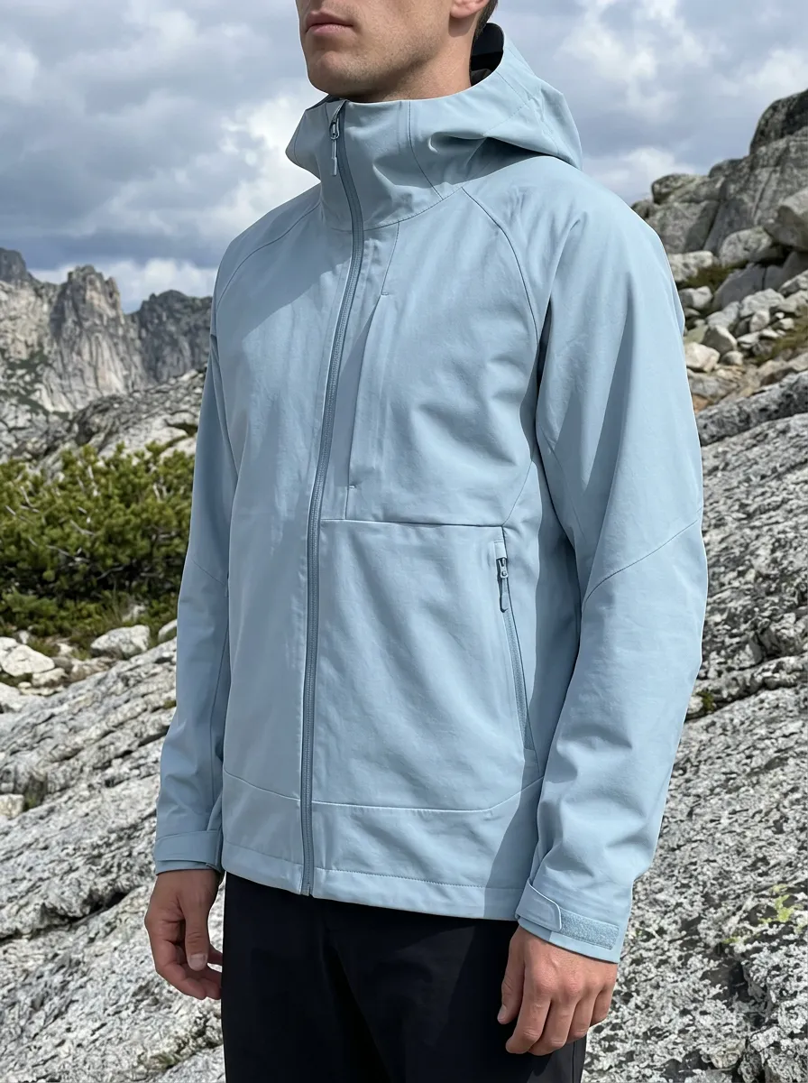 Men's Hiking Mountain Adventure Printed Softshell Jacket