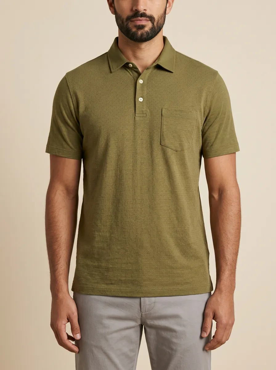 Pocket-Detail Men's Polo Shirt