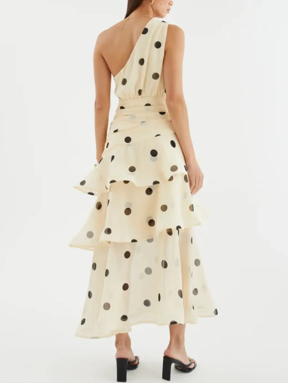 Polka Dot Ruffle Dress Casual