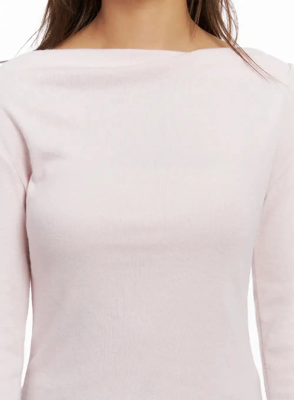 Shirred Boat Neck Top