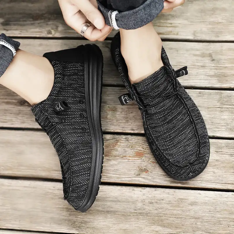 Breathable Canvas Slip-On Casual Shoes