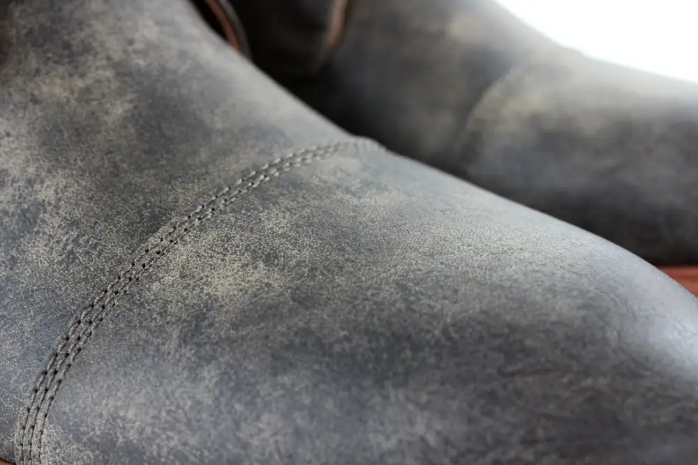 Faux-Leather Lace-Up Textured Chukka Boots