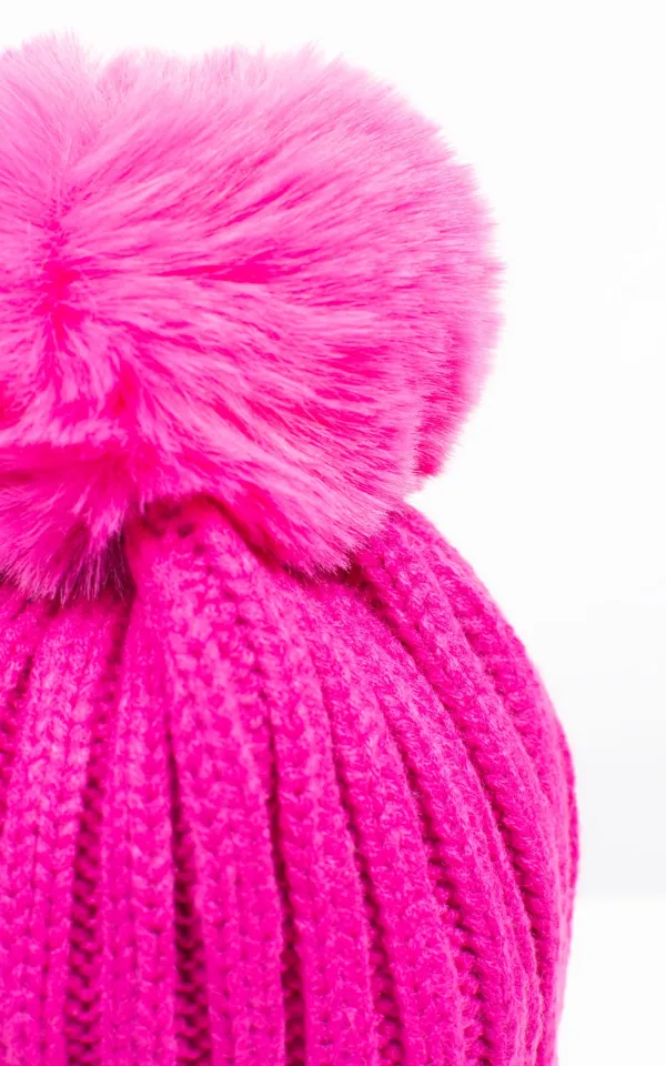 Casual Loose Fur Ball Hat