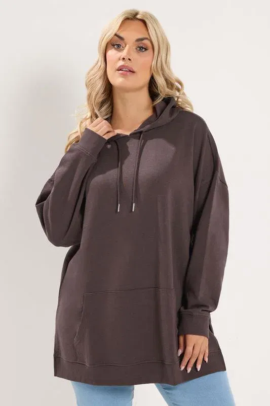 Chocolate Brown Drawstring Hoodie