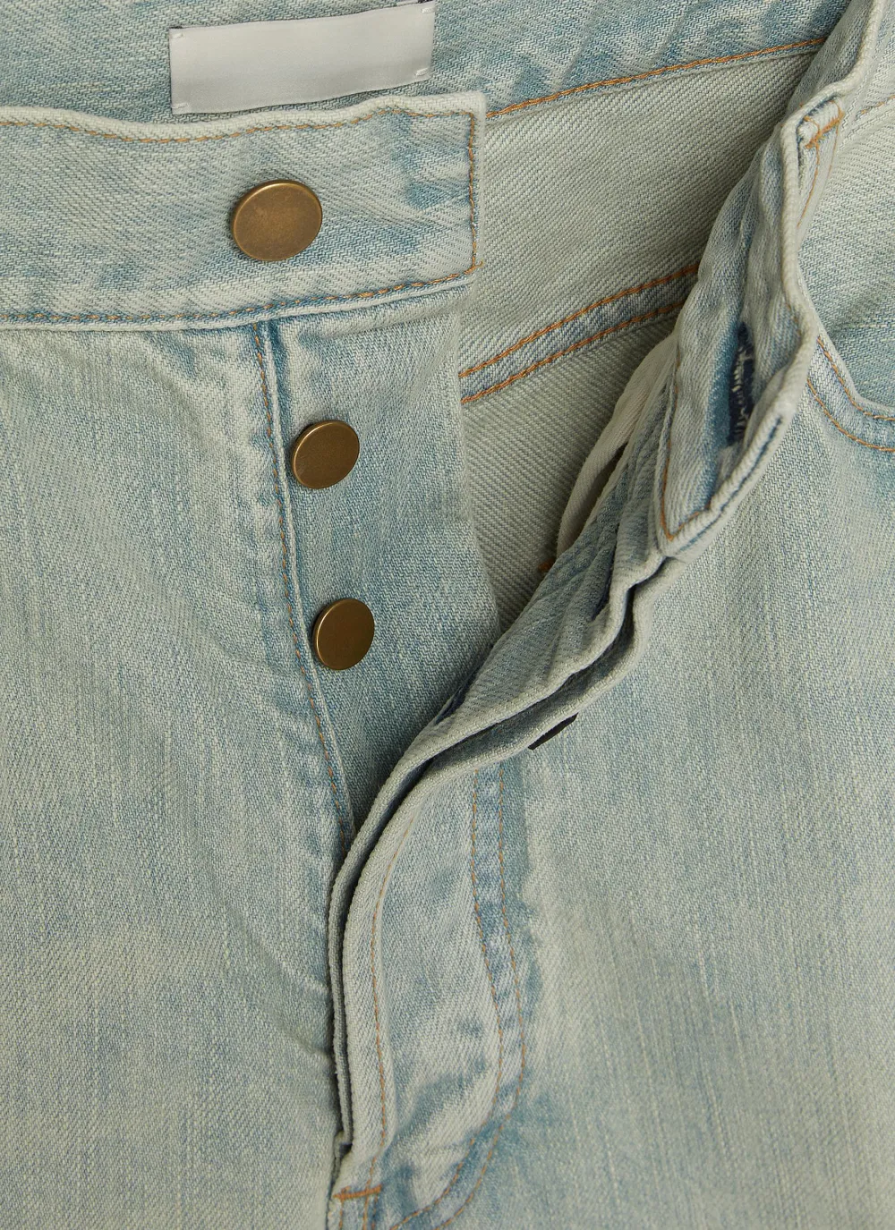 Simple Straight-Cut Daily Light Blue Cottom Jeans