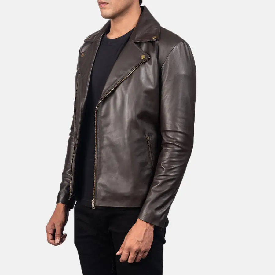 Men's Field Style Biker Leather Jacket