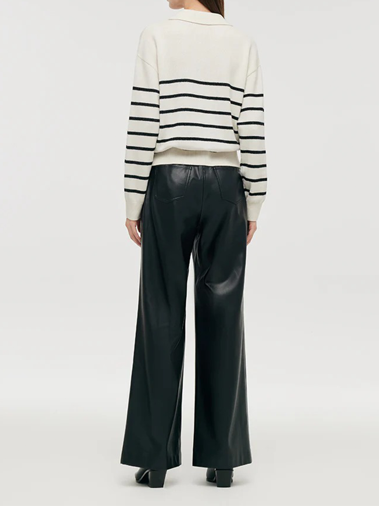 PU Leather Full Length Women Pants