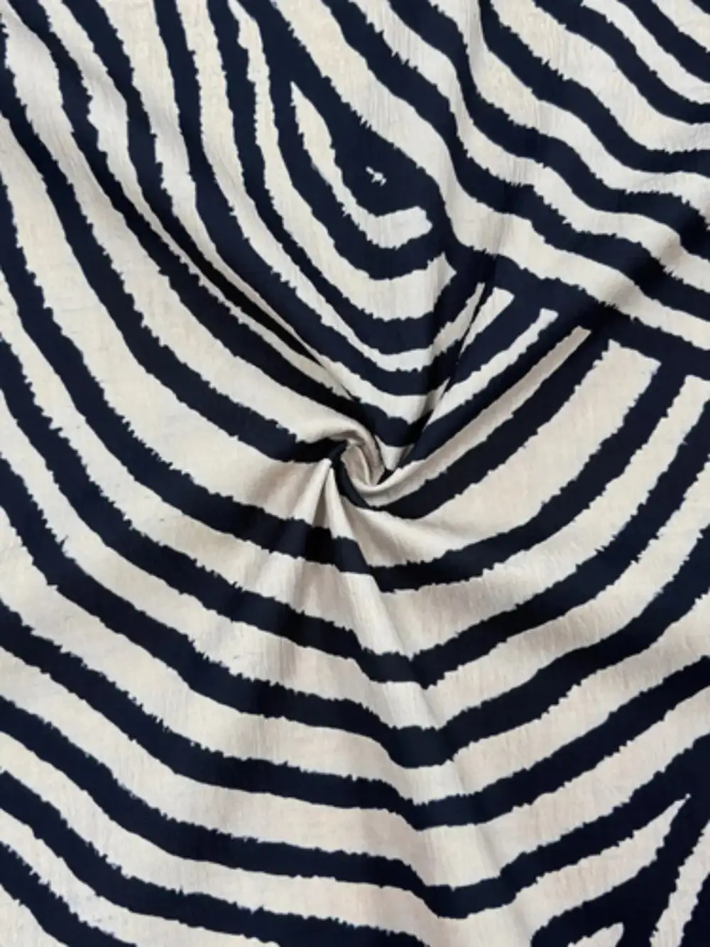 Plus Size Abstract Zebra Print Button Down Shirt