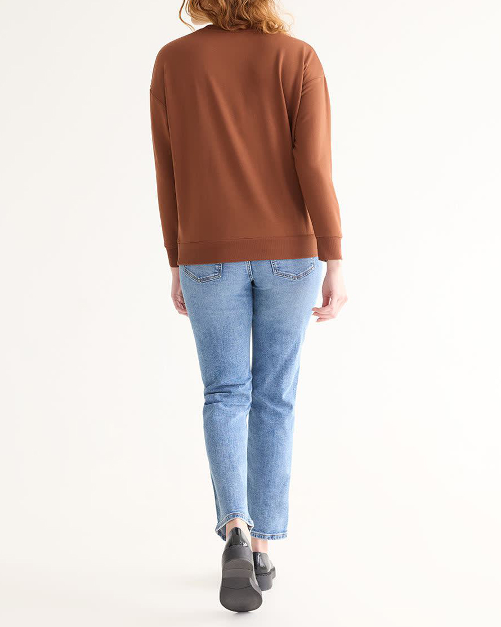 Long-Sleeve Crew-Neck Sweatshirt