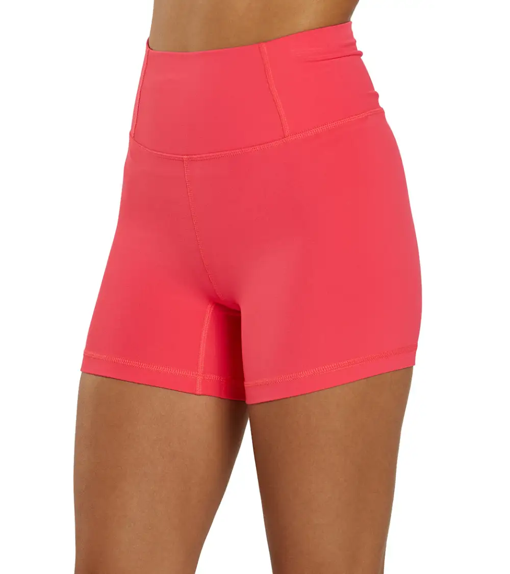 Seam Detail High Rise Yoga Shorts