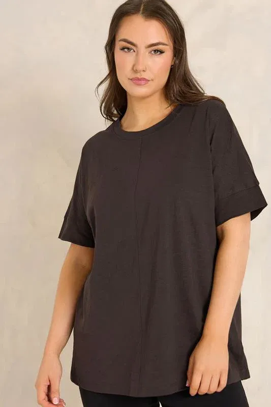 Chocolate Brown Pure Cotton T-Shirt
