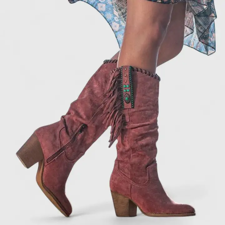 Supportive Western Knee High Boots