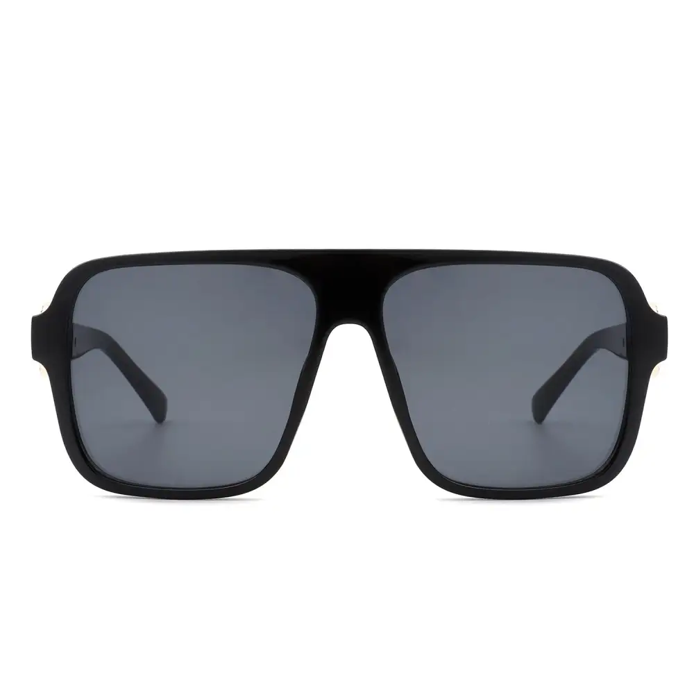 Matte Square Flat Top Frame Sunglasses