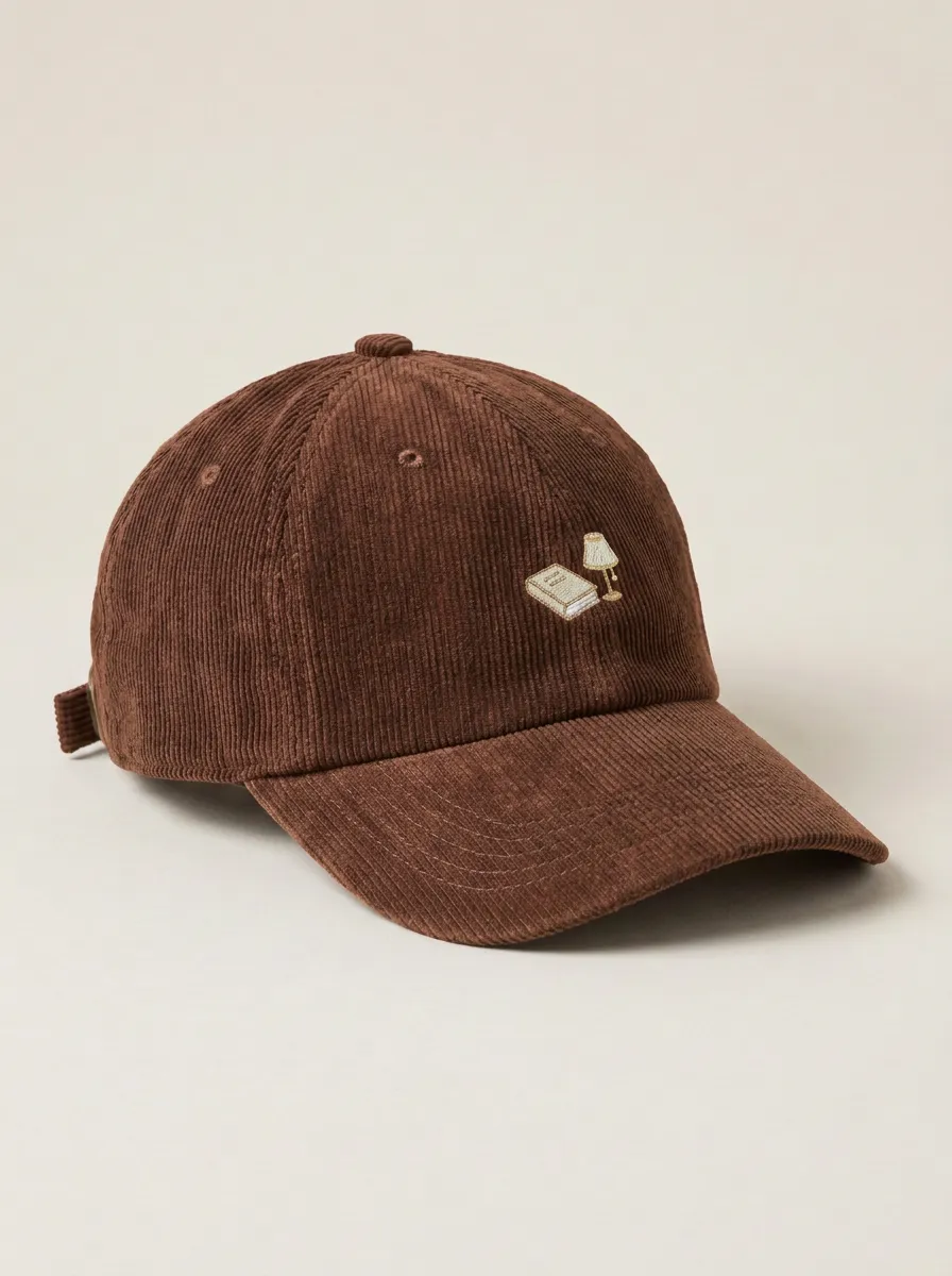 Book-Lover Corduroy Embroidered Reading-Lamp Unisex Baseball Cap