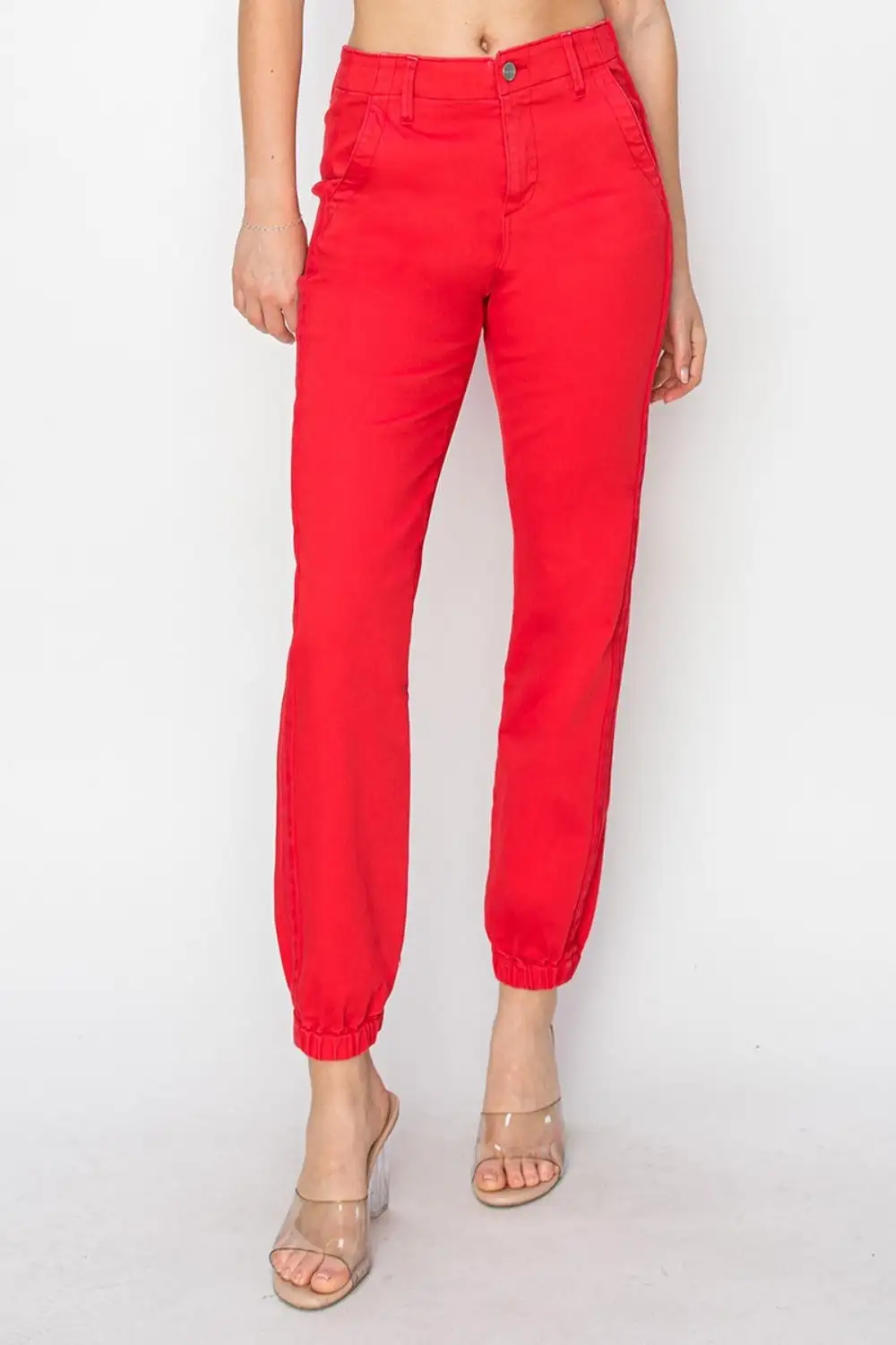 High Waisted Jogger Denim Jeans