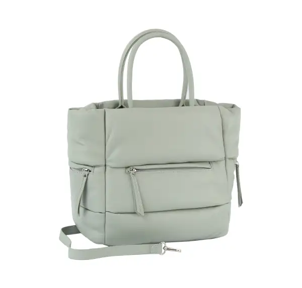 Puffer Zip Pockets Tote Bag