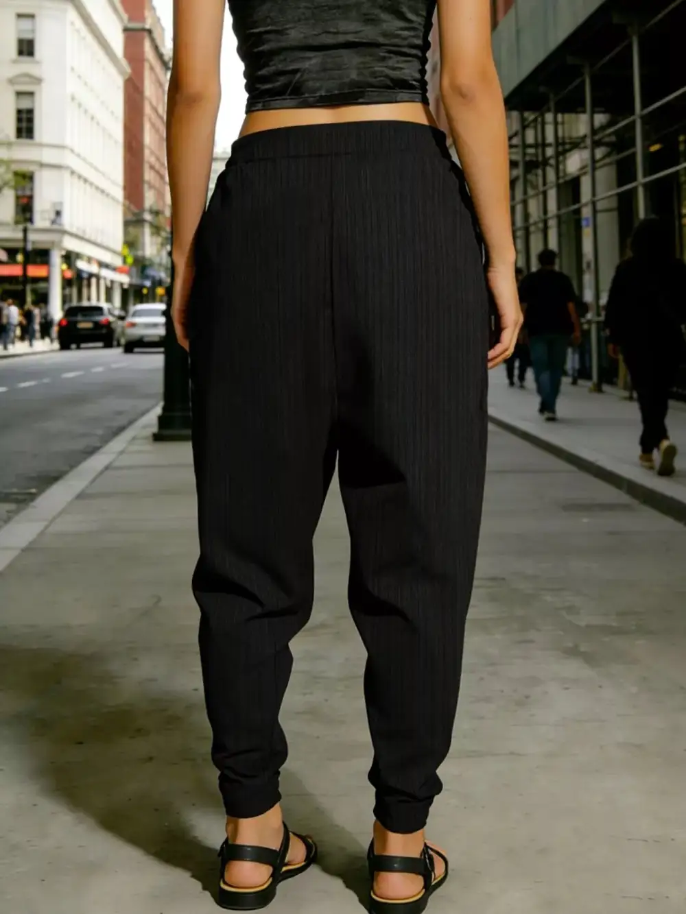 Refined Plus Size Casual Elastic Waist Harem Pants