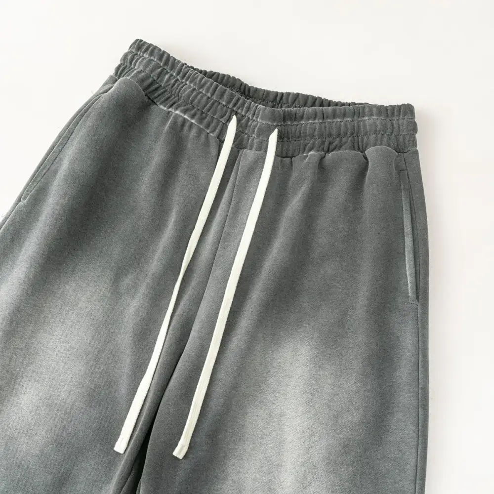 Acid Washed Straight Leg Men's Jogger Pants