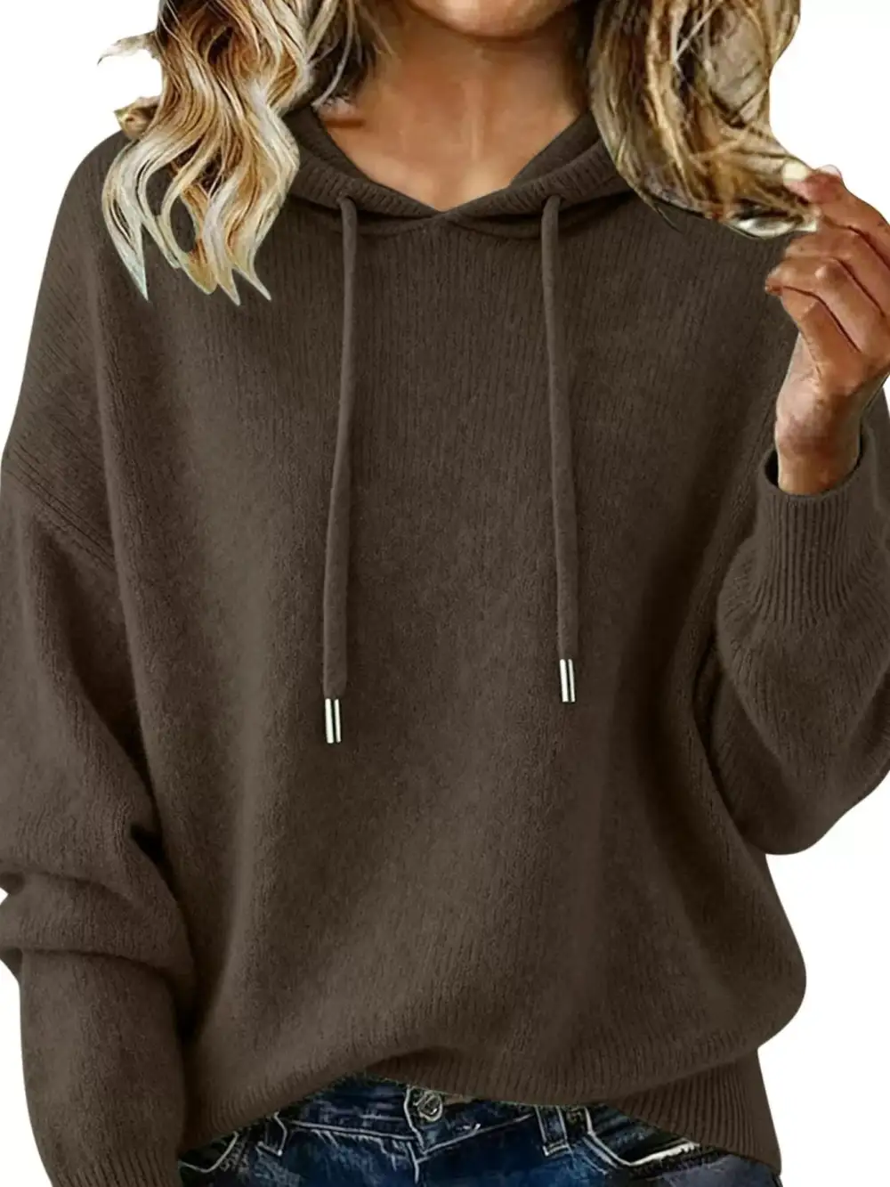 Modern Drawstring Long Sleeve Sweater