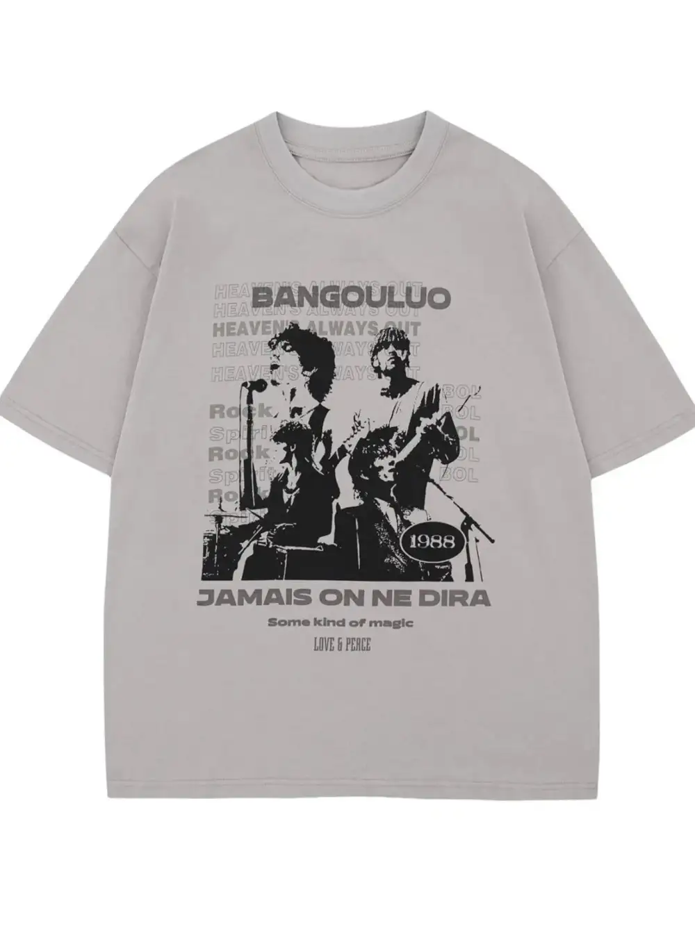 Clean Graphic Crew Neck Oversized Tee