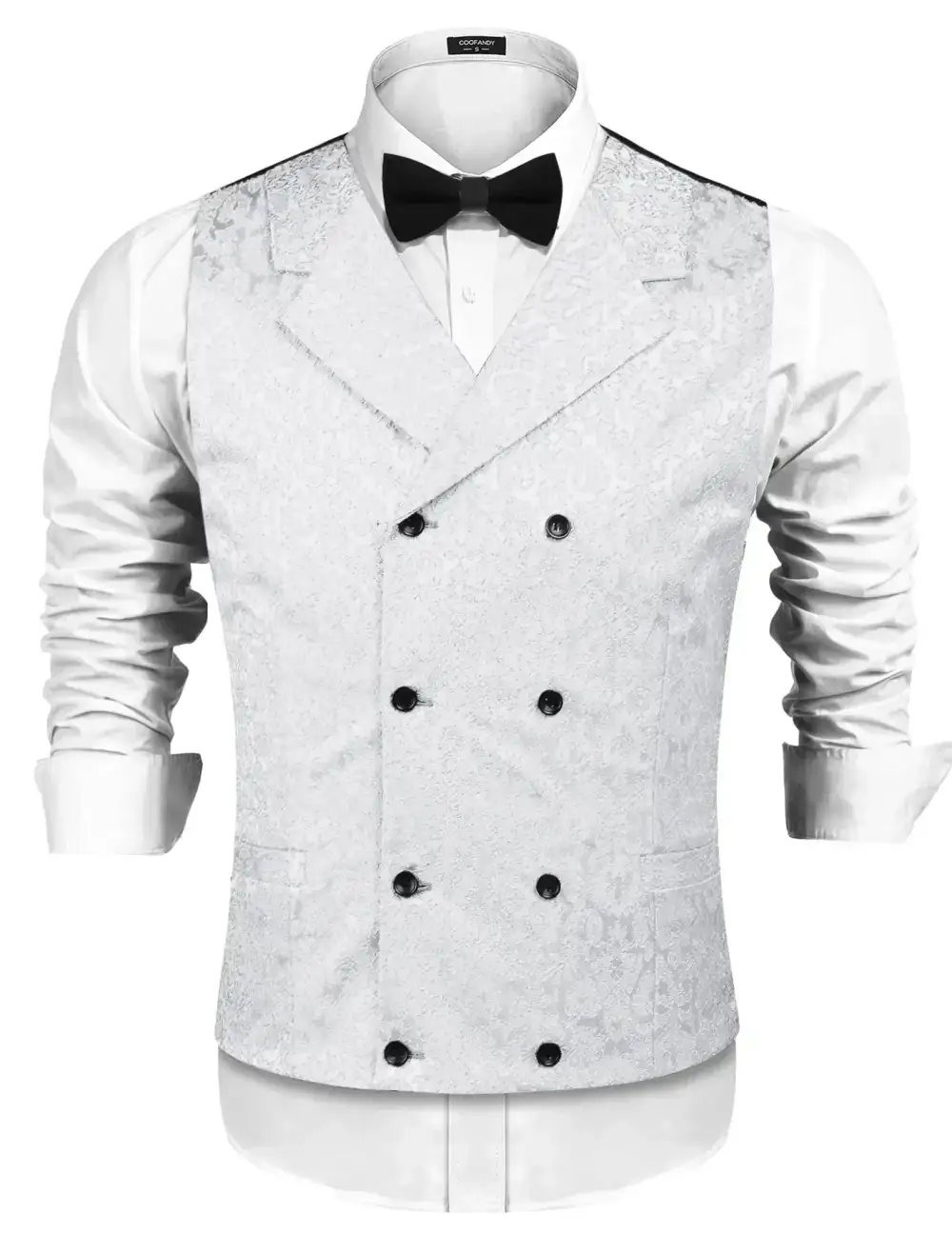 Clean Seamed V-Neck Suit Vest
